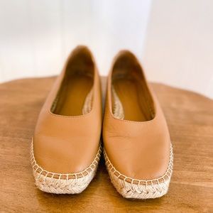Everlane Leather Espadrille Wedge Flats Loafer Moccasin 7 1/2